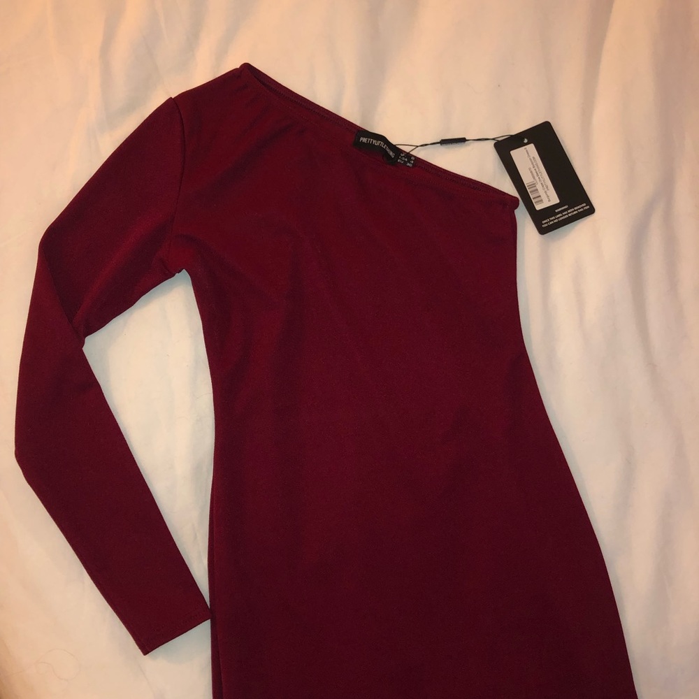 One Sleeve Body Con Dress